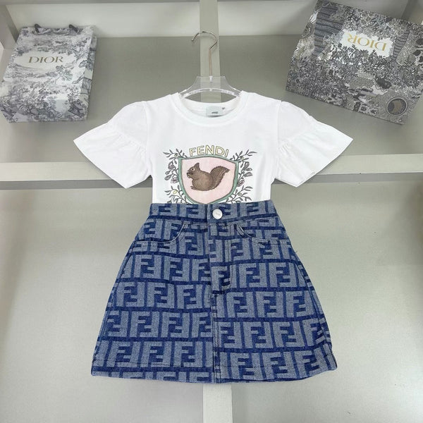 Fend Denim Squirrel Squad Set